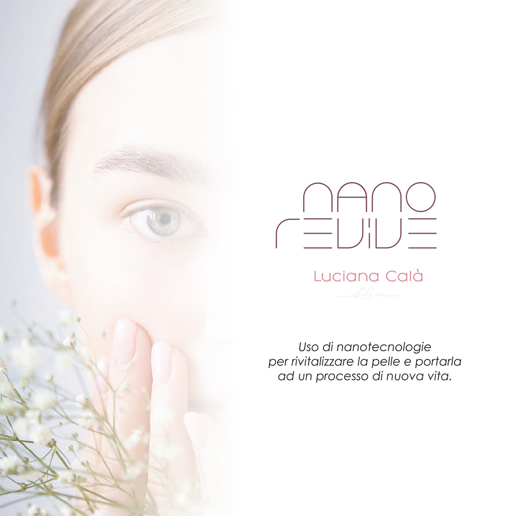 Luciana Calà applica la crema viso e corpo Nano Revive con nanotecnologia nel centro estetico di Canicattì